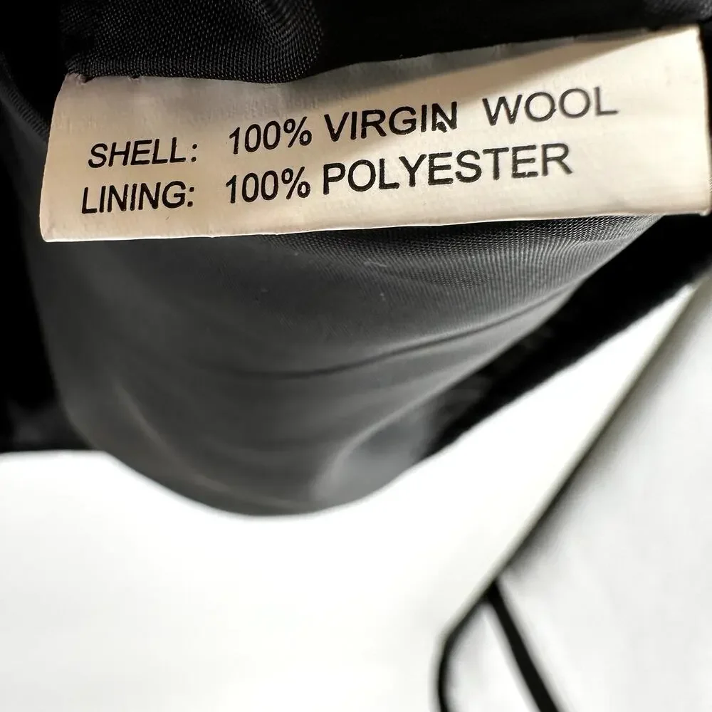 Wyoming Traders 100% Australian Wool Vest Water Resistant Pockets Lined Black XL